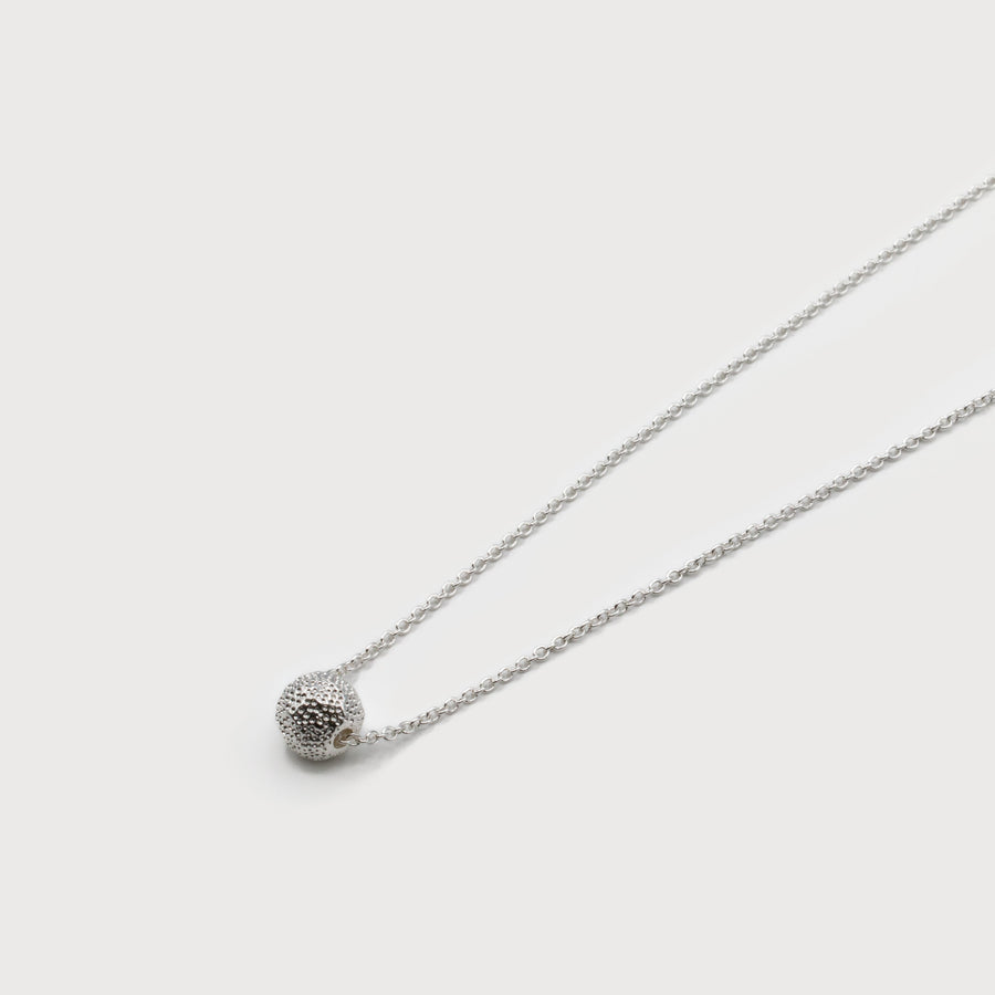 SMALL TEXTURED METAL BALL ON DELICATE CHAIN 1609-SLV