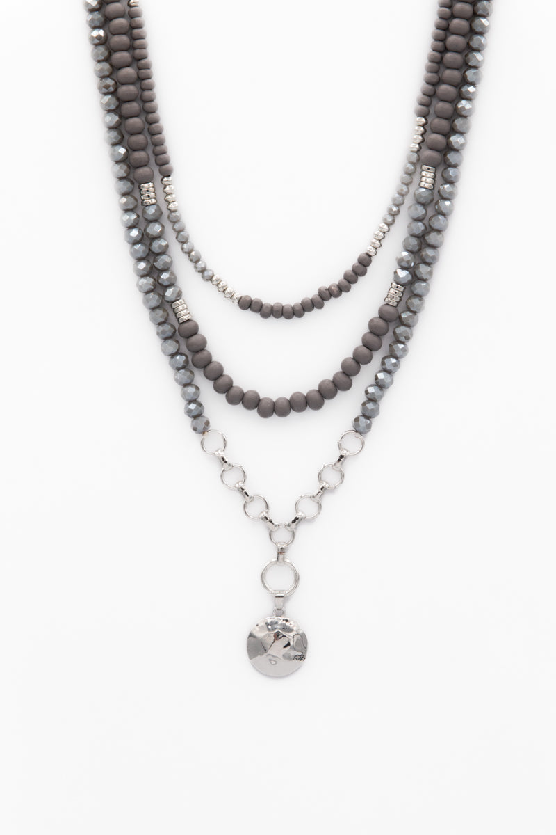 NECKLACE 1627-GRY-S