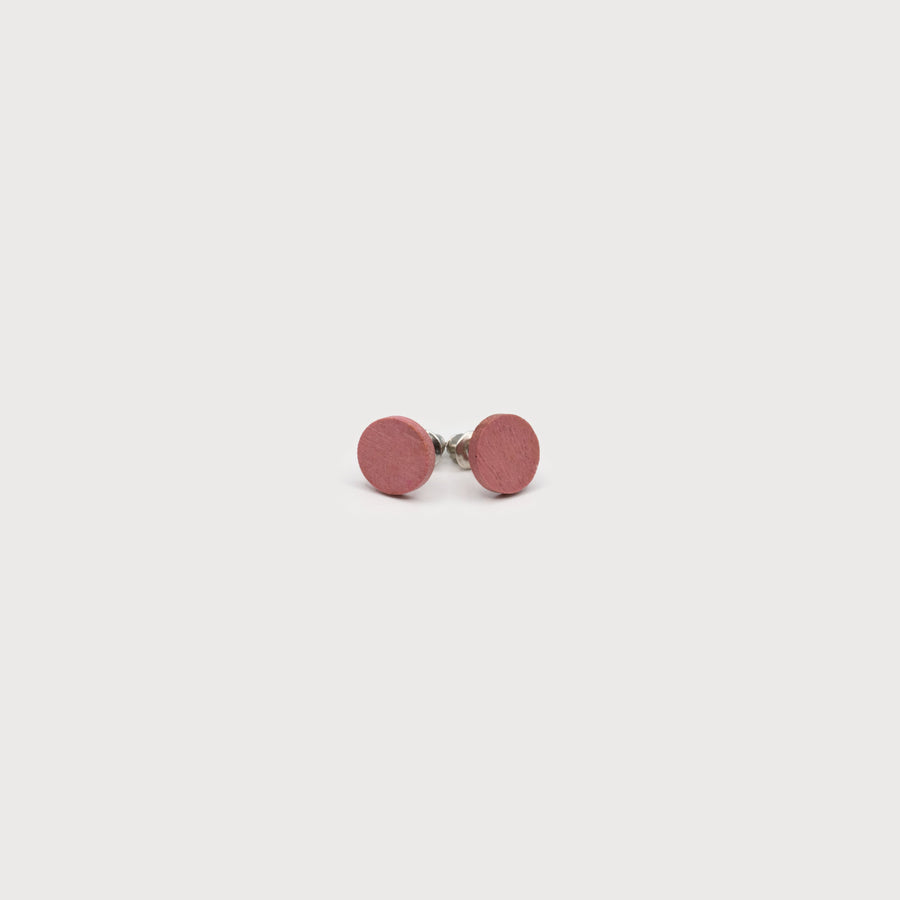 small wood button studs 2001-PNK