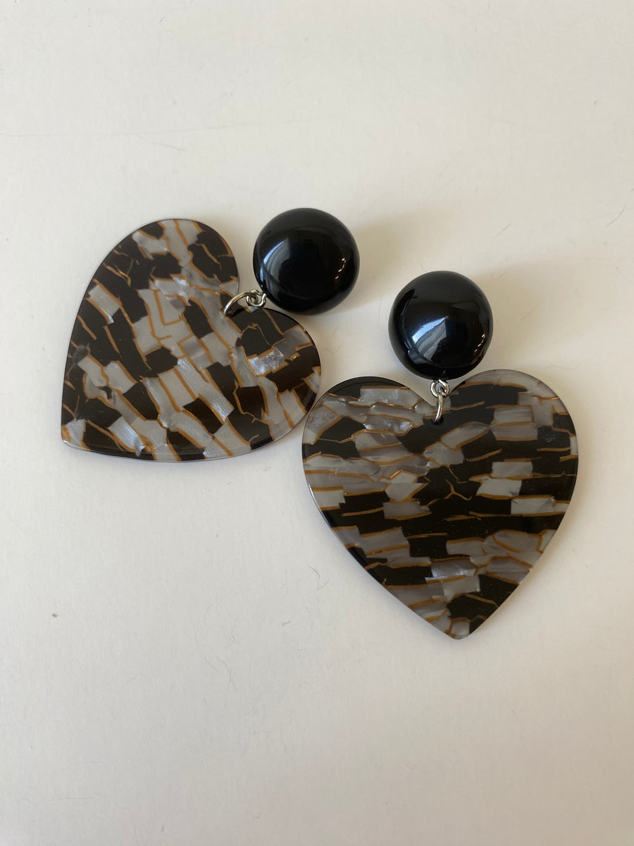 EARRINGS 2521-BLK-G