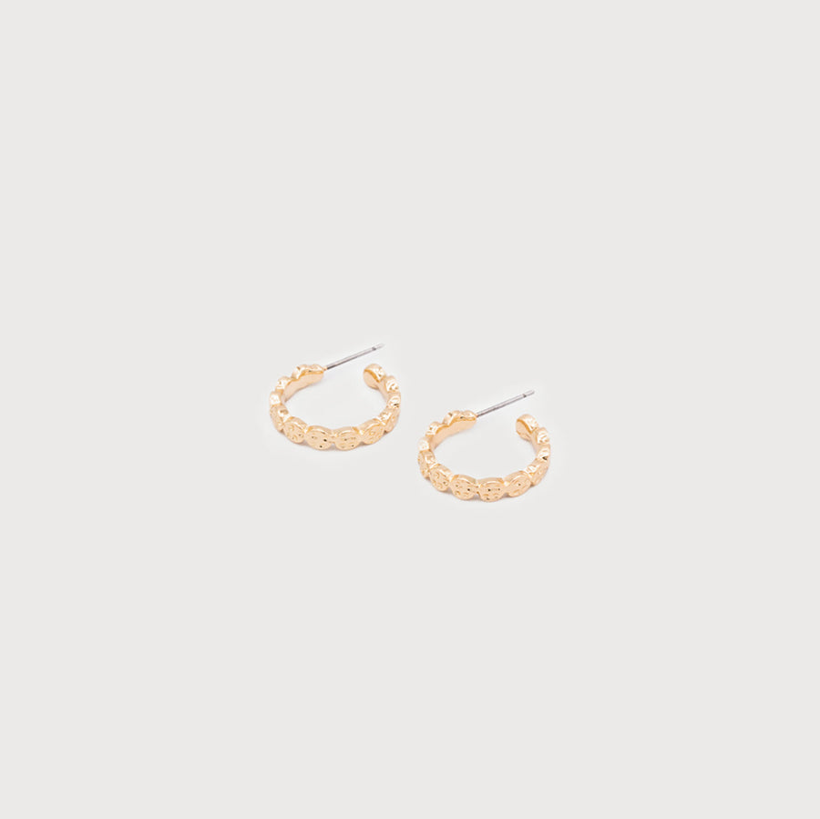 SMALL TEXTURED HOOPS 2595-GLD