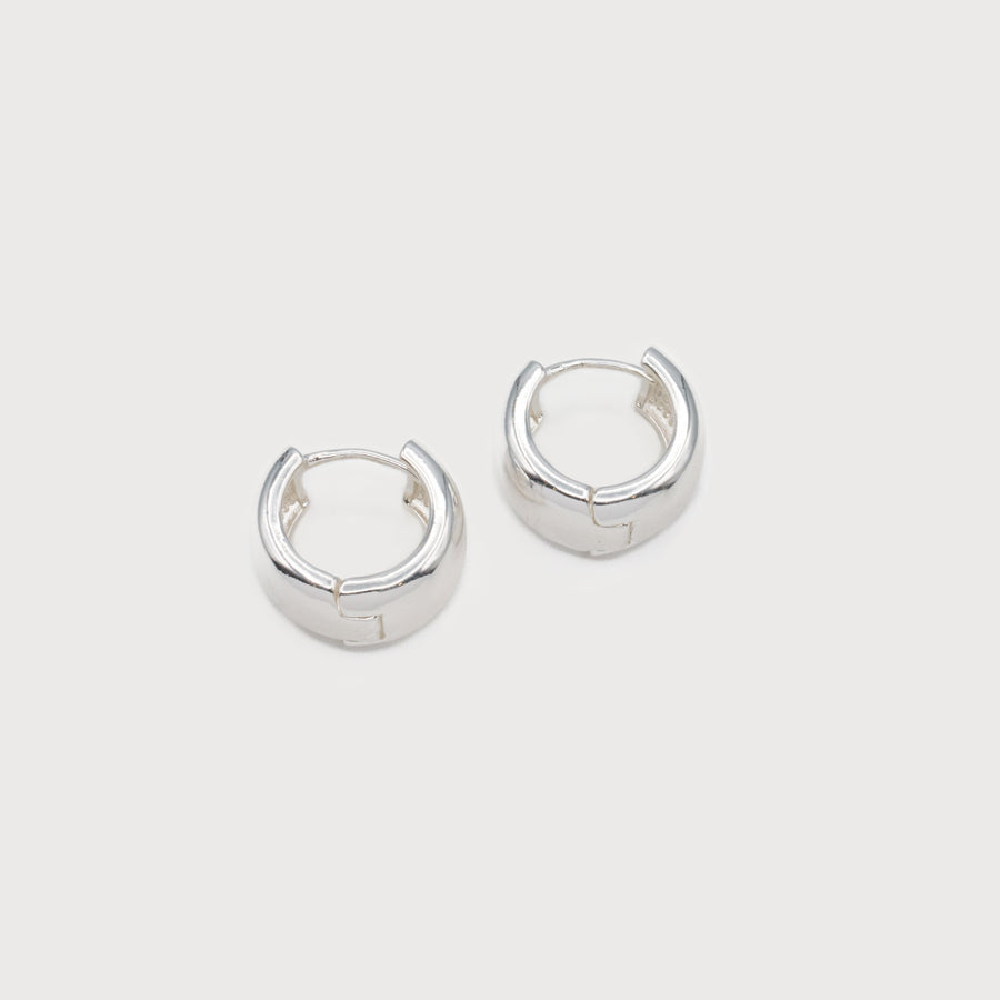 SMALL THICK HOOPS 2605-SLV