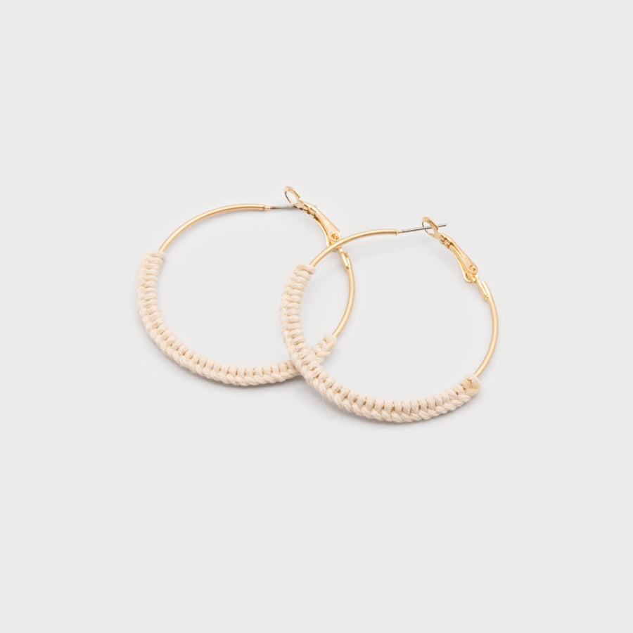 HOOPS WITH COTTON STRING 2627-GLD