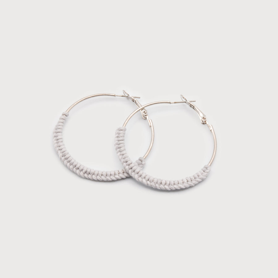 HOOPS WITH COTTON STRING 2627-SLV