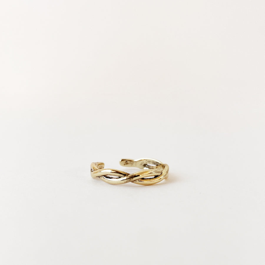 BAGUE OUVERTE ET TRESSÉE AU FINI ANTIQUE - TRIO - OR | ANTIC FINISH BRAIDED SIZED OPEN RING - TRIO - GOLD