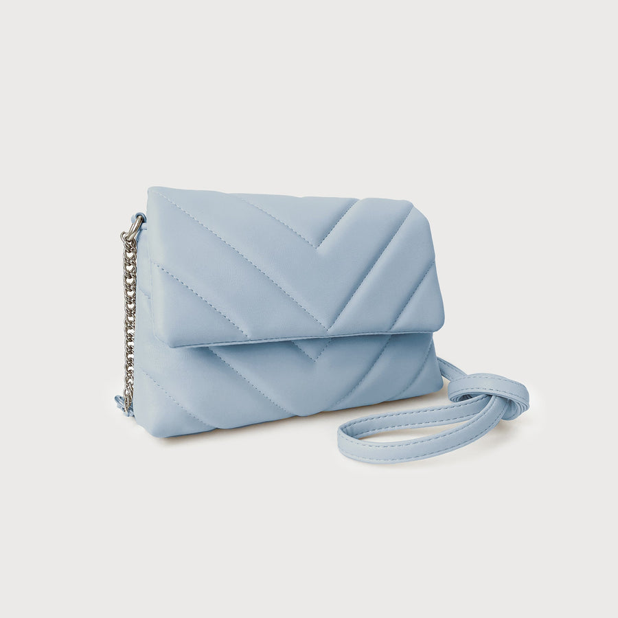 SMALL QUILTED FLAP BAG 7097-SKY – CARACOL