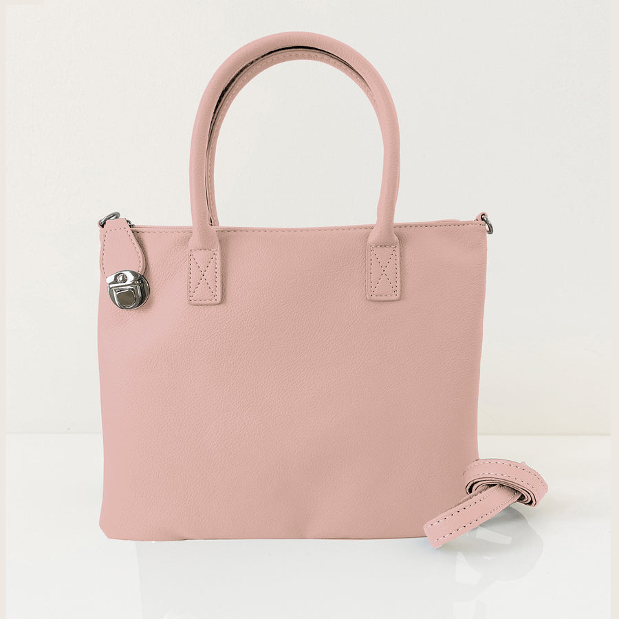 SAC PLAT ET SOUPLE MULTI POCHETTES INT. ET GANSE AJUST. ET AMOVIBLE-IMITATION CUIR - ROSE | FLAT HAND/XBODY BAG W/MULTI INS. POCKETS & REMOVABLE ADJ. STRAP-IMITATION LEATHER - PINK