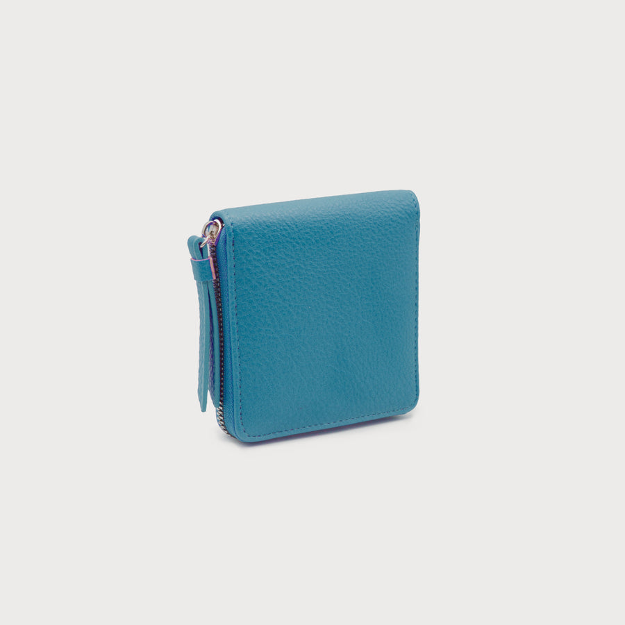 SQUARE WALLET WITH ZIPPER 7125-AZU