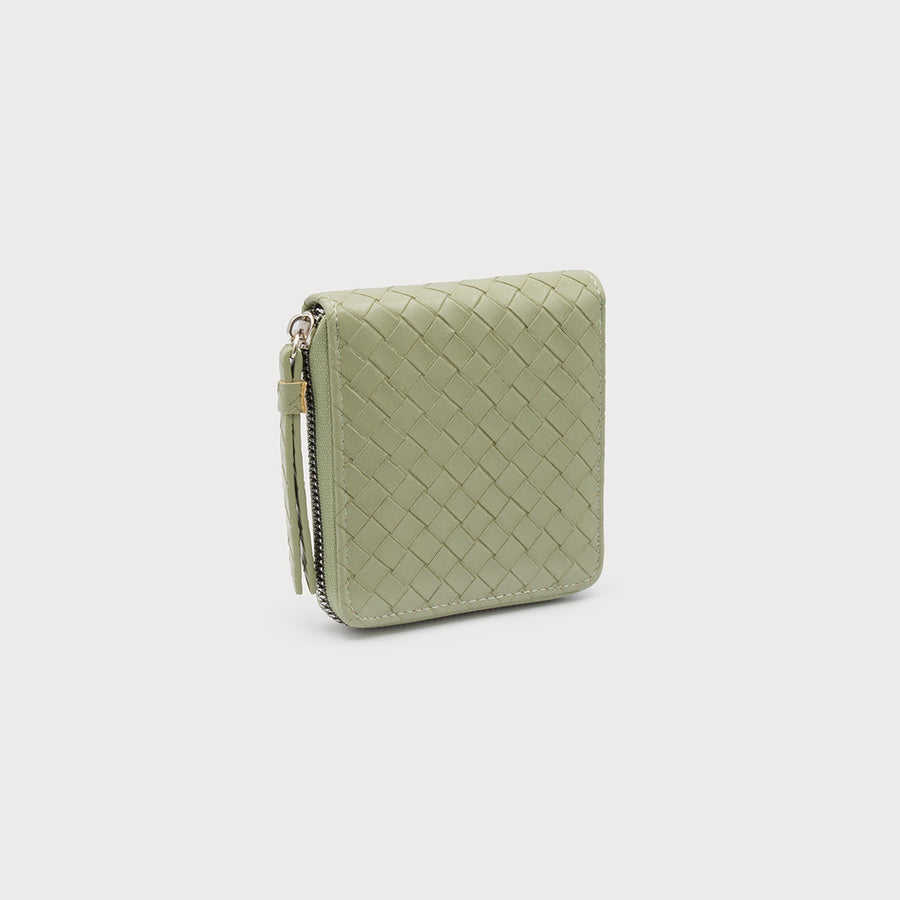 SQUARE WALLET WITH ZIPPER 7125-SAG-B